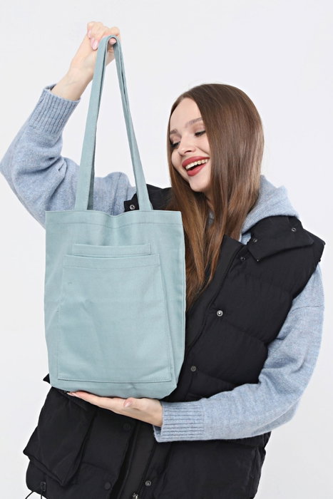 Zoozie Bags Bolso Tote de Gabardina Azul Zoozie Bags Bolso Tote de Gabardina Azul